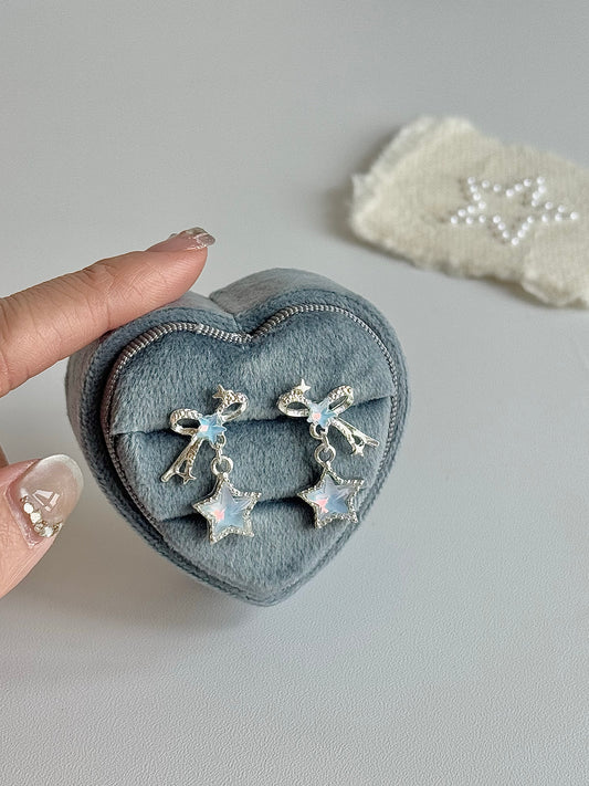 롤라화이트 "스타라이트 글램" 옴브레 스타 귀걸이