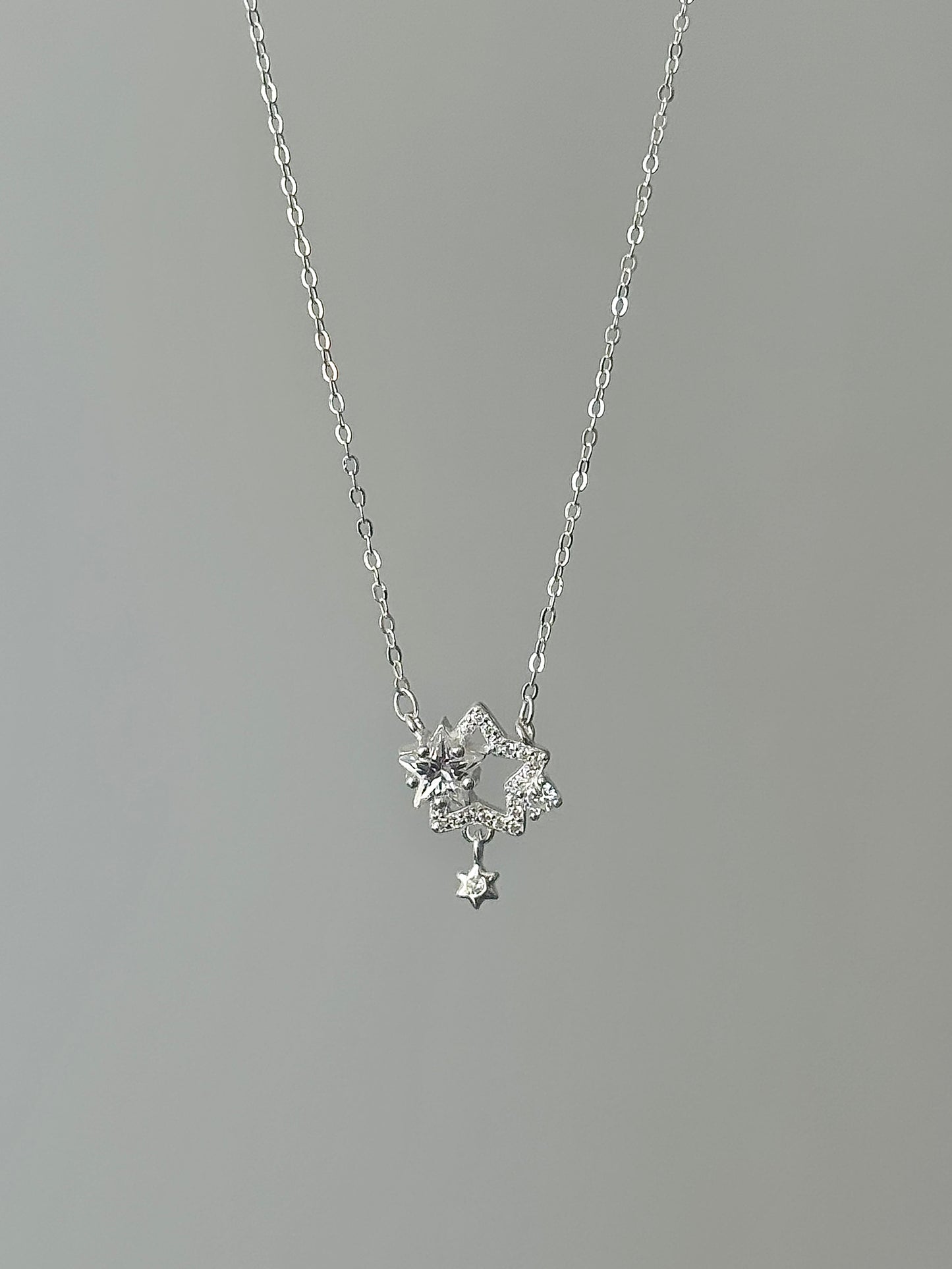 LolaWhite "Stellar Promise" S999 Solid Silver Star Pendant Necklace