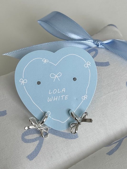LolaWhite "No Ice, Just Sweetness" Bow Ear Cuffs – Versatile, Gentle & Korean-Style (No Piercing Required)