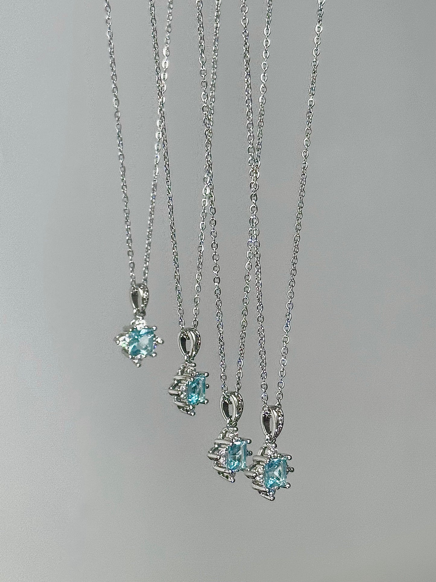 LolaWhite "A Tear of Starlight" Blue Star Pendant Necklace