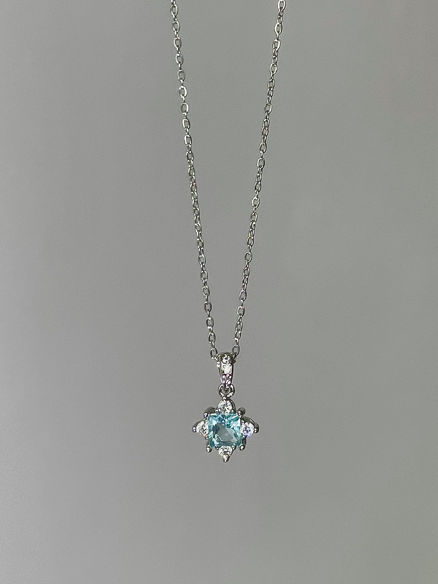 LolaWhite "A Tear of Starlight" Blue Star Pendant Necklace