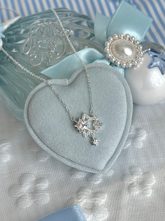 LolaWhite "Stellar Promise" S999 Solid Silver Star Pendant Necklace