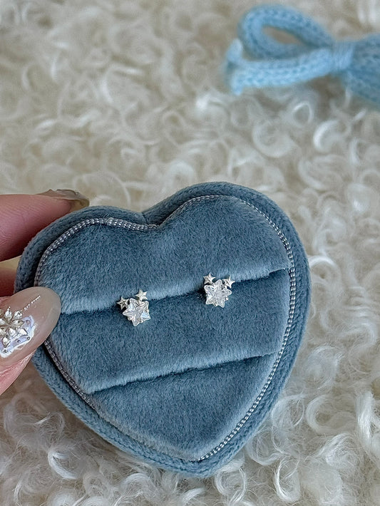 LolaWhite "Mickey Muse" S999 Solid Silver Star Stud Earrings