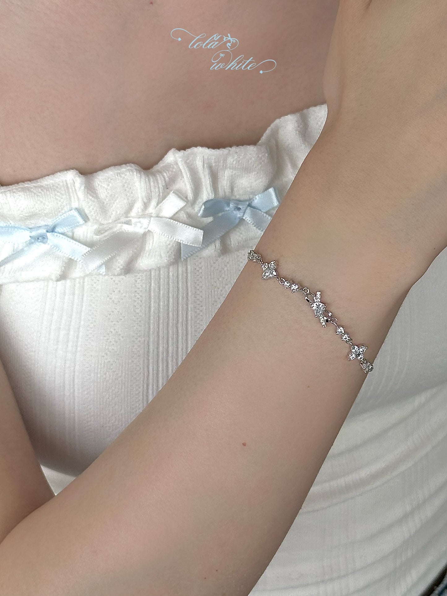 LolaWhite "Primrose Whisper" S999 Solid Silver Bracelet