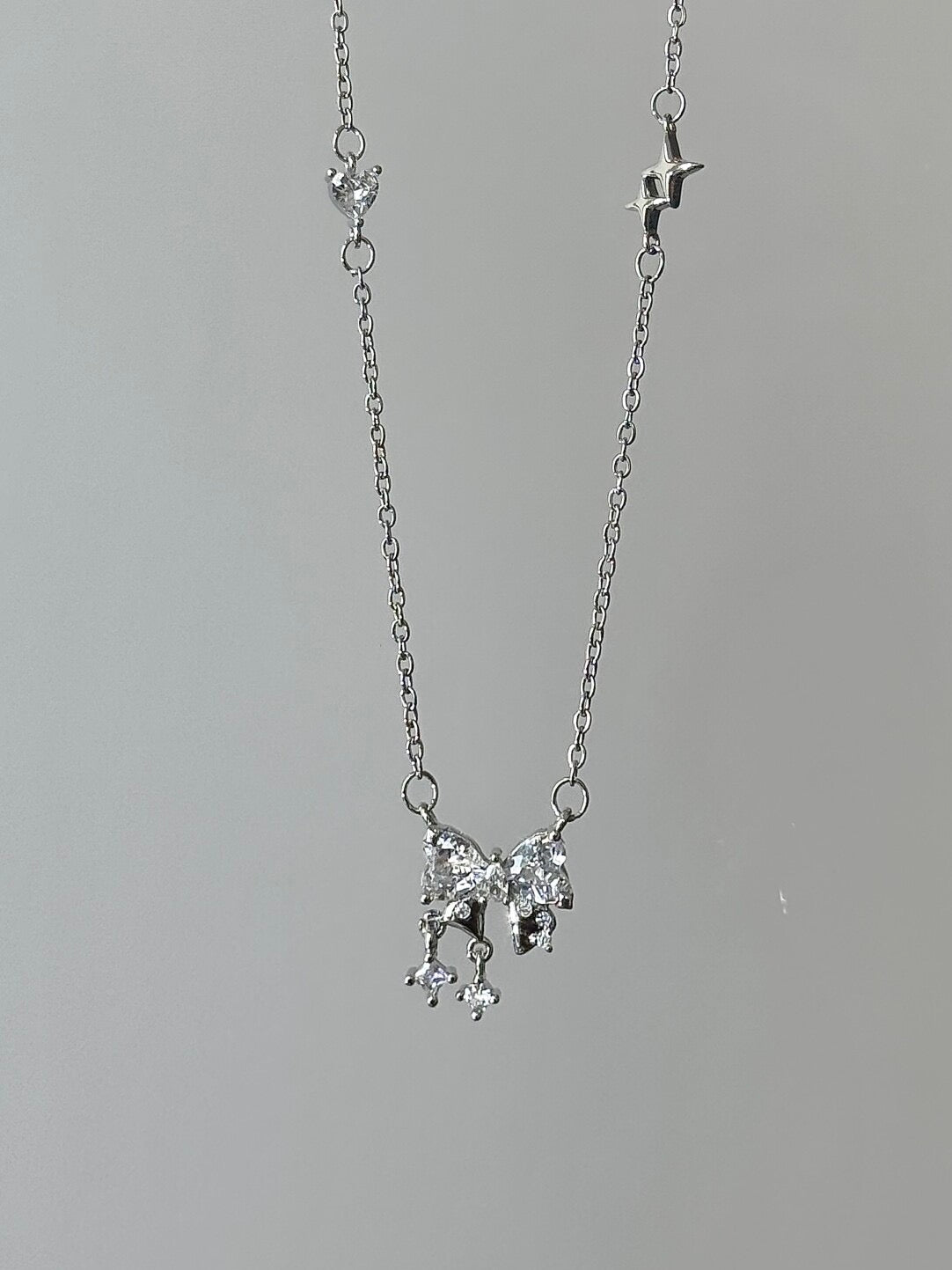 LolaWhite "A Touch of Sweetness" Crystal-Encrusted Bow Necklace