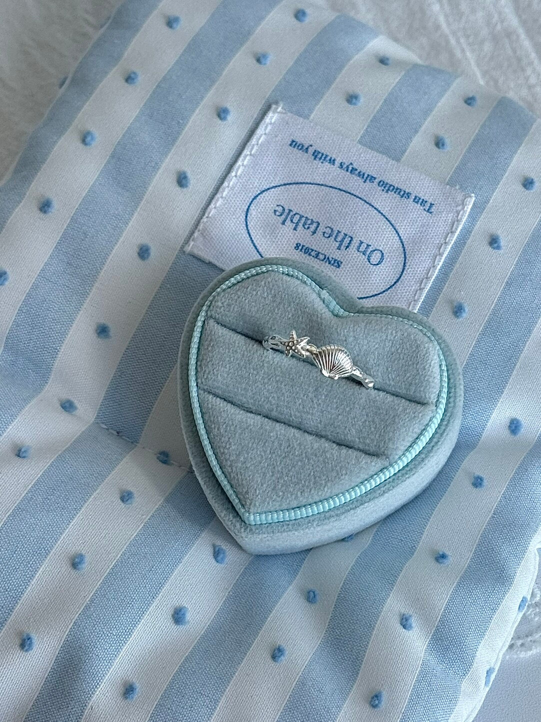 LolaWhite "Island Breeze" Solid S999 Pure Silver Starfish & Shell Ring - Resort Style Beach Birthday Gift