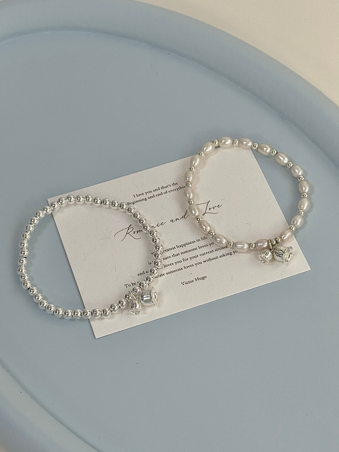 LolaWhite "Orchid Jade Melody" S925 Sterling Silver Lily of the Valley & Freshwater Pearl Bracelet - Exquisite & Delicate