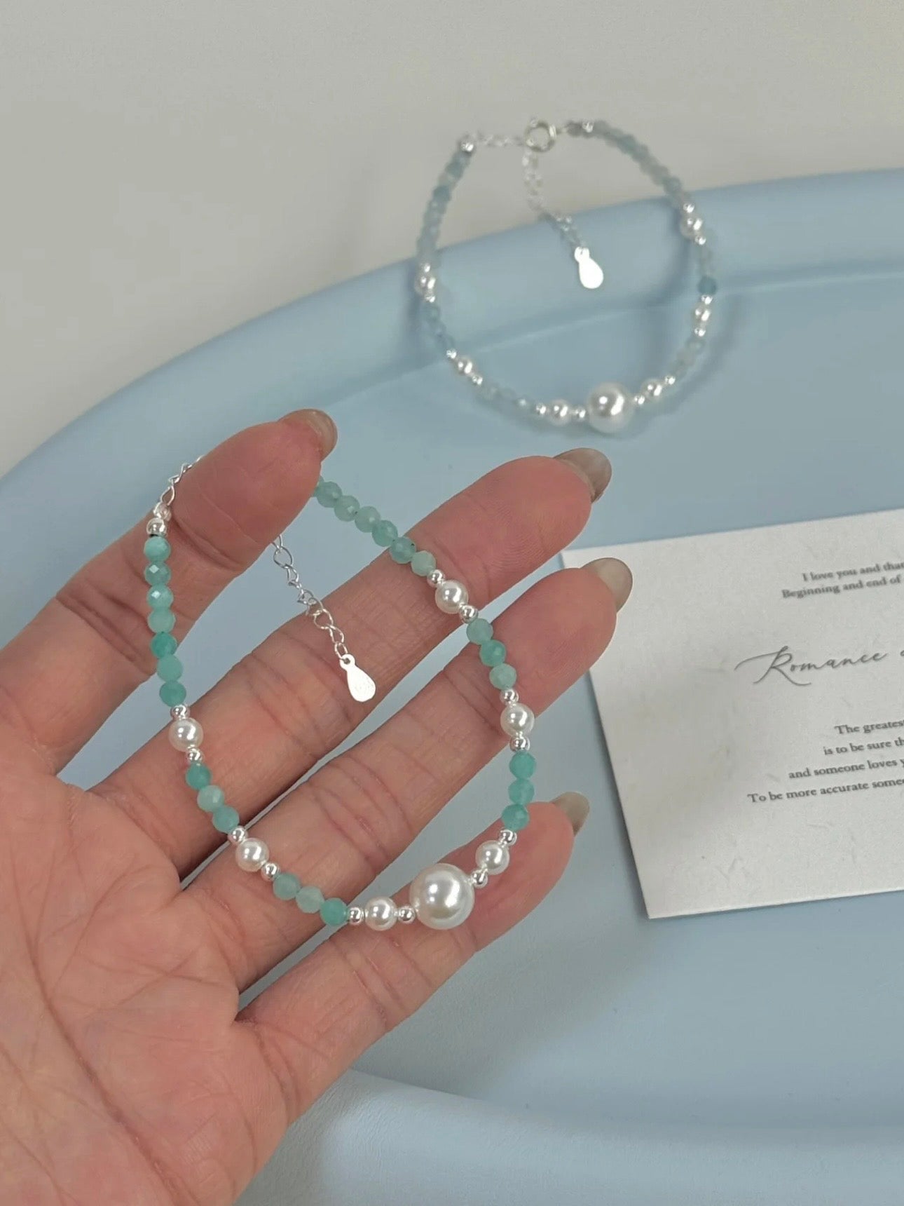 LolaWhite "Morning Dew Ballad" S925 Sterling Silver Pearl Bracelet - Unique Design, Minimalist & Elegant