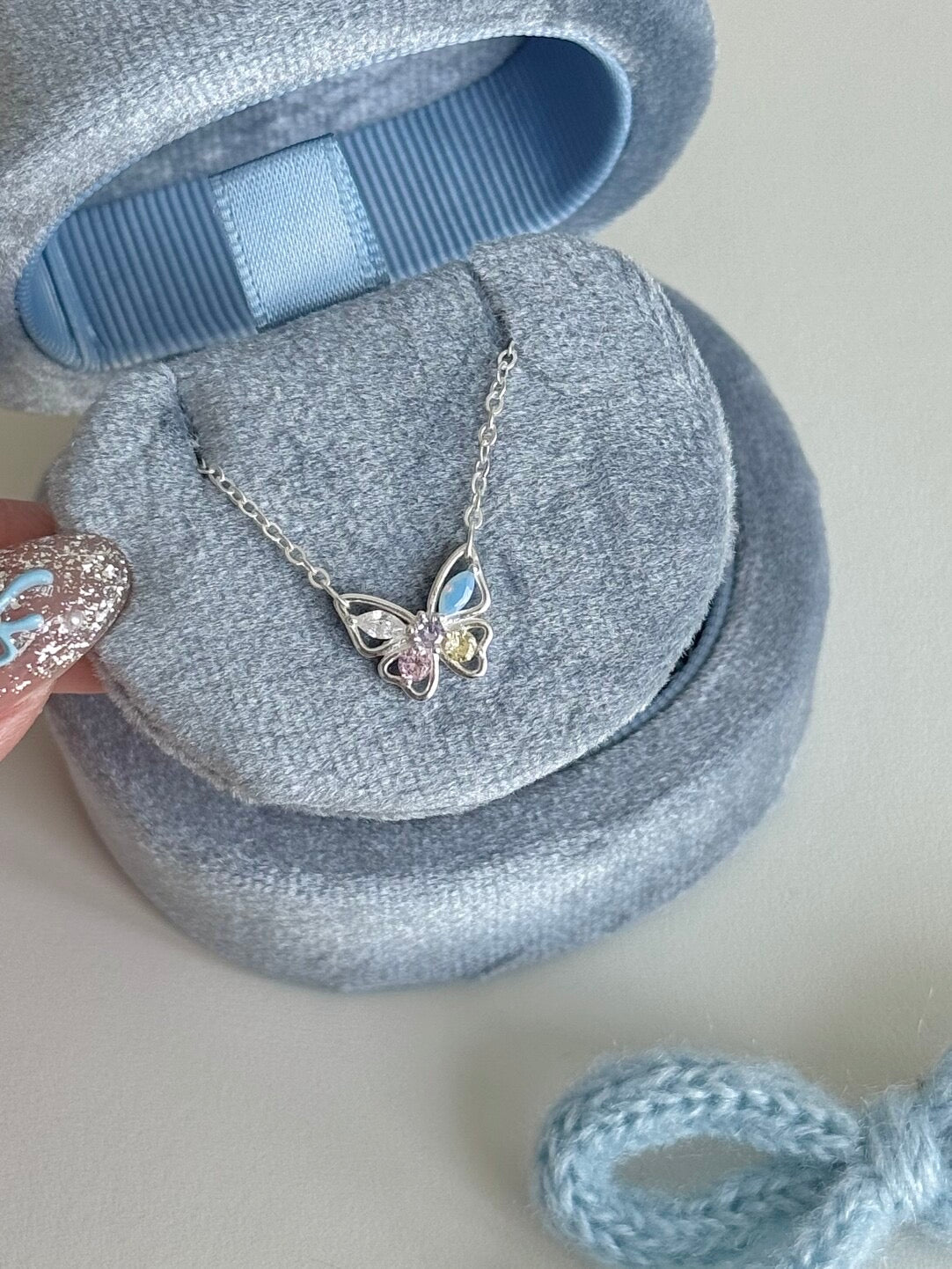 롤라화이트 "시크릿 우드랜드 버터플라이" S925 스털링 실버 펜던트 목걸이