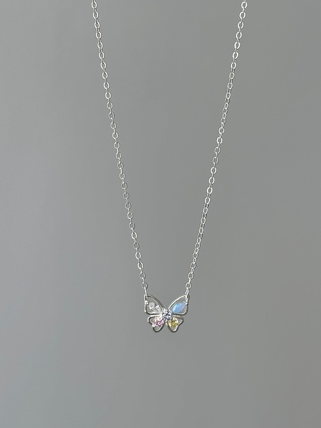 롤라화이트 "시크릿 우드랜드 버터플라이" S925 스털링 실버 펜던트 목걸이