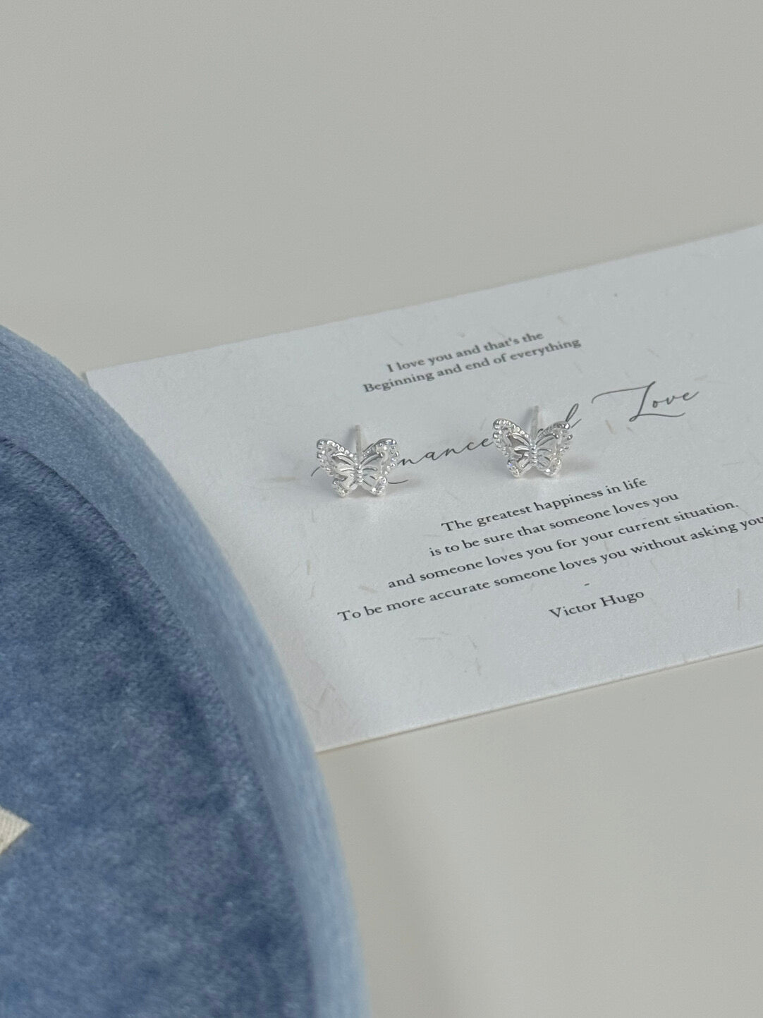 LolaWhite "Butterfly Echo" Solid S999 Sterling Silver Elegant Butterfly Stud Earrings - Versatile, Luxurious & Unique