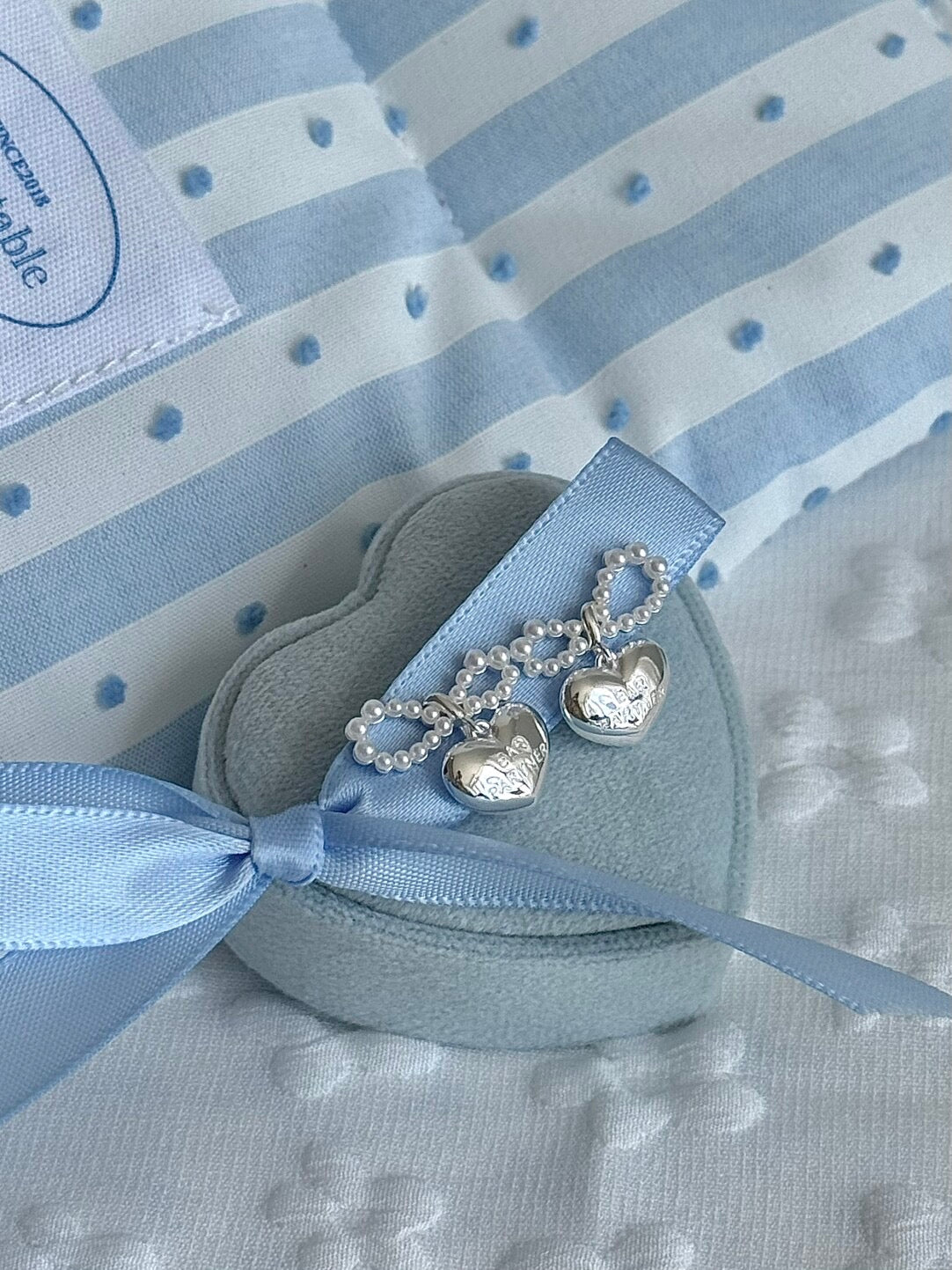 LolaWhite "The Nutcracker" Clip-On Bow & Heart Ear Cuffs - Sweet, Dainty & Piercing-Free