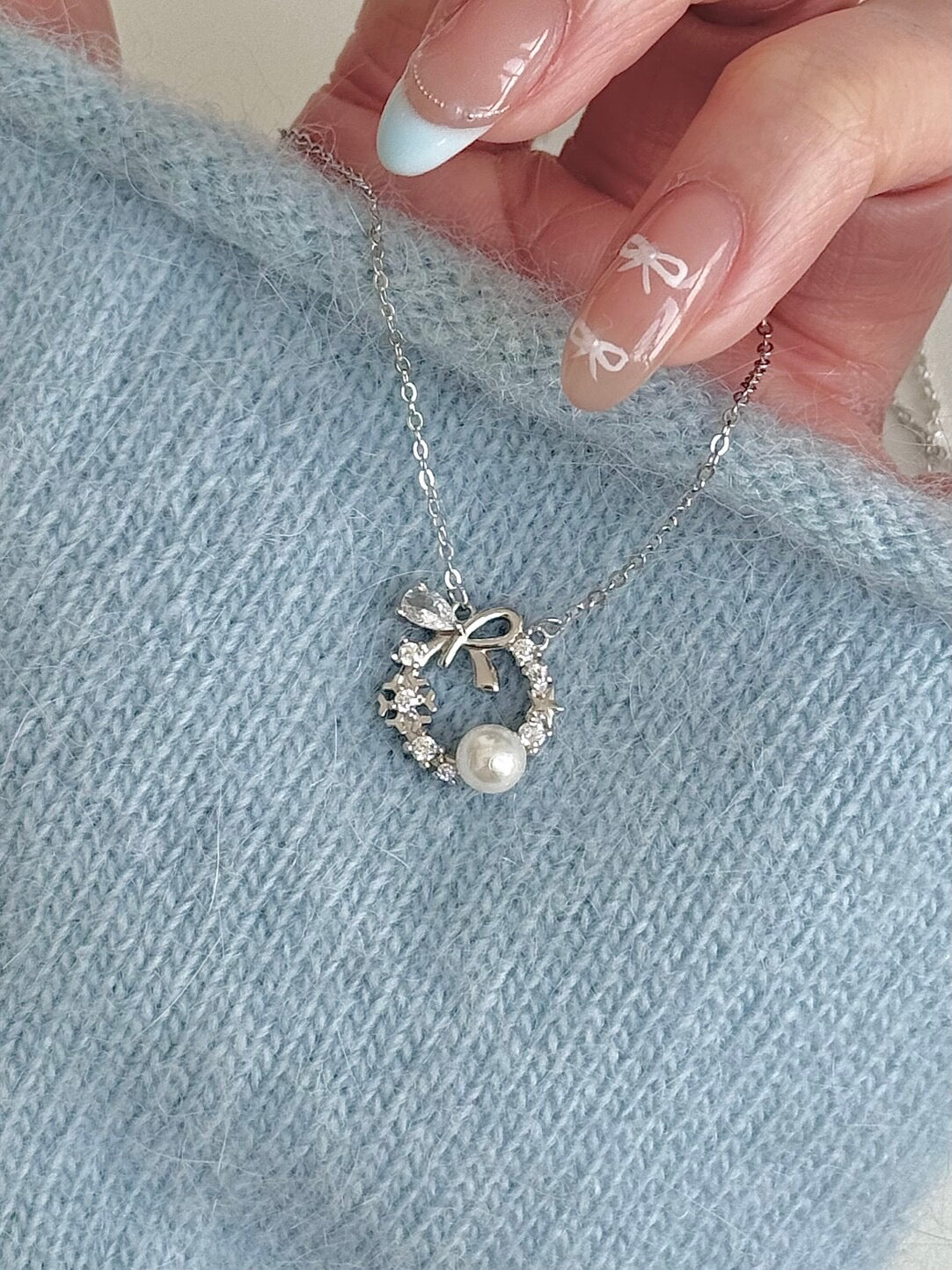 롤라화이트 "마법의 이야기" 999 순은 참 목걸이