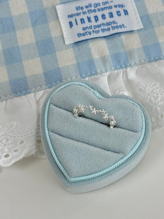 LolaWhite "Stellar Monologue" S925 Sterling Silver Open Star Ring - Korean 3D Star Design, Minimalist & Chic