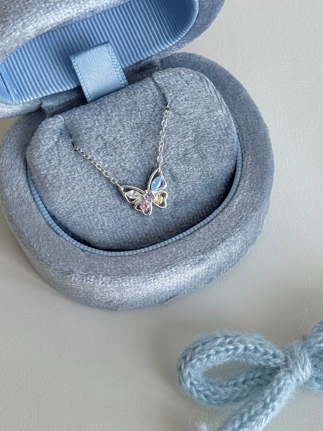 롤라화이트 "시크릿 우드랜드 버터플라이" S925 스털링 실버 펜던트 목걸이