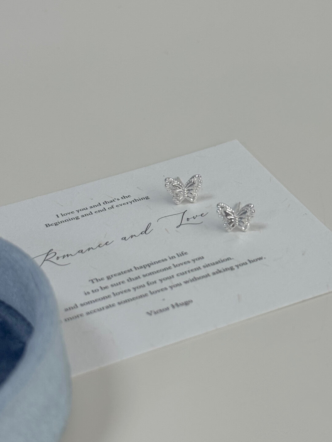 LolaWhite "Butterfly Echo" Solid S999 Sterling Silver Elegant Butterfly Stud Earrings - Versatile, Luxurious & Unique