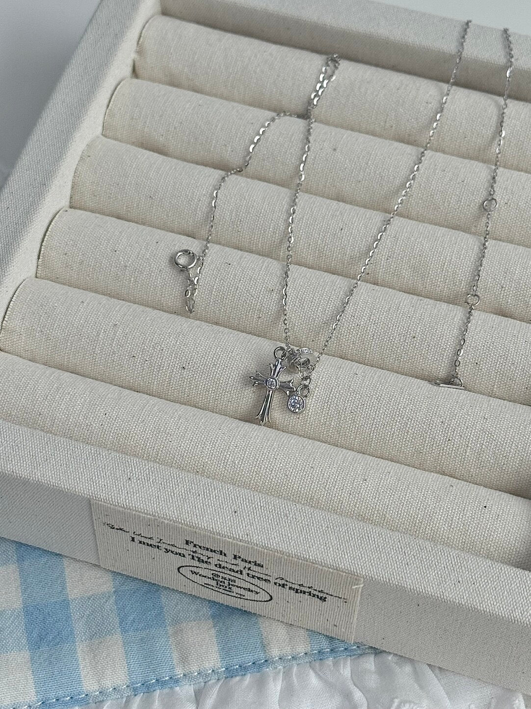 LolaWhite "Midnight Prayer" S925 Sterling Silver Sliding Cross Pendant Necklace - Understated Luxury & Versatile