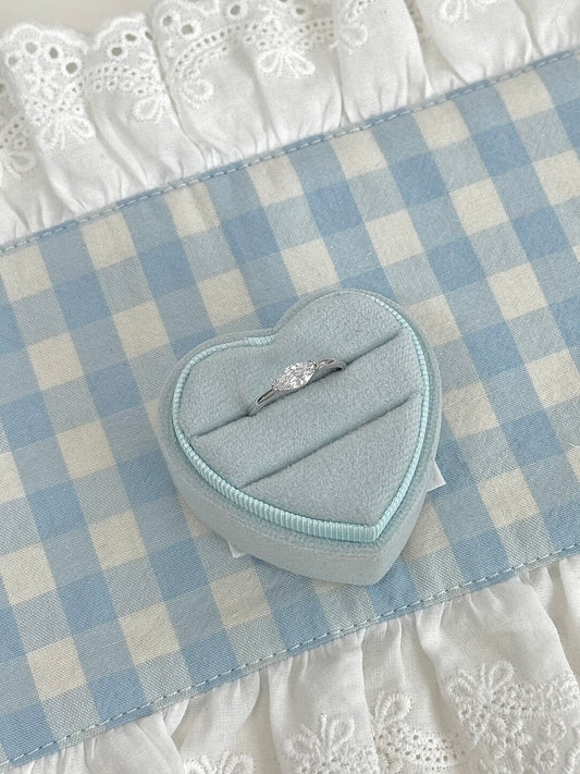 LolaWhite "Moon Shadow" S925 Sterling Silver Marquise-Cut Zircon Ring - Winter Sparkle Collection, Versatile & Elegant