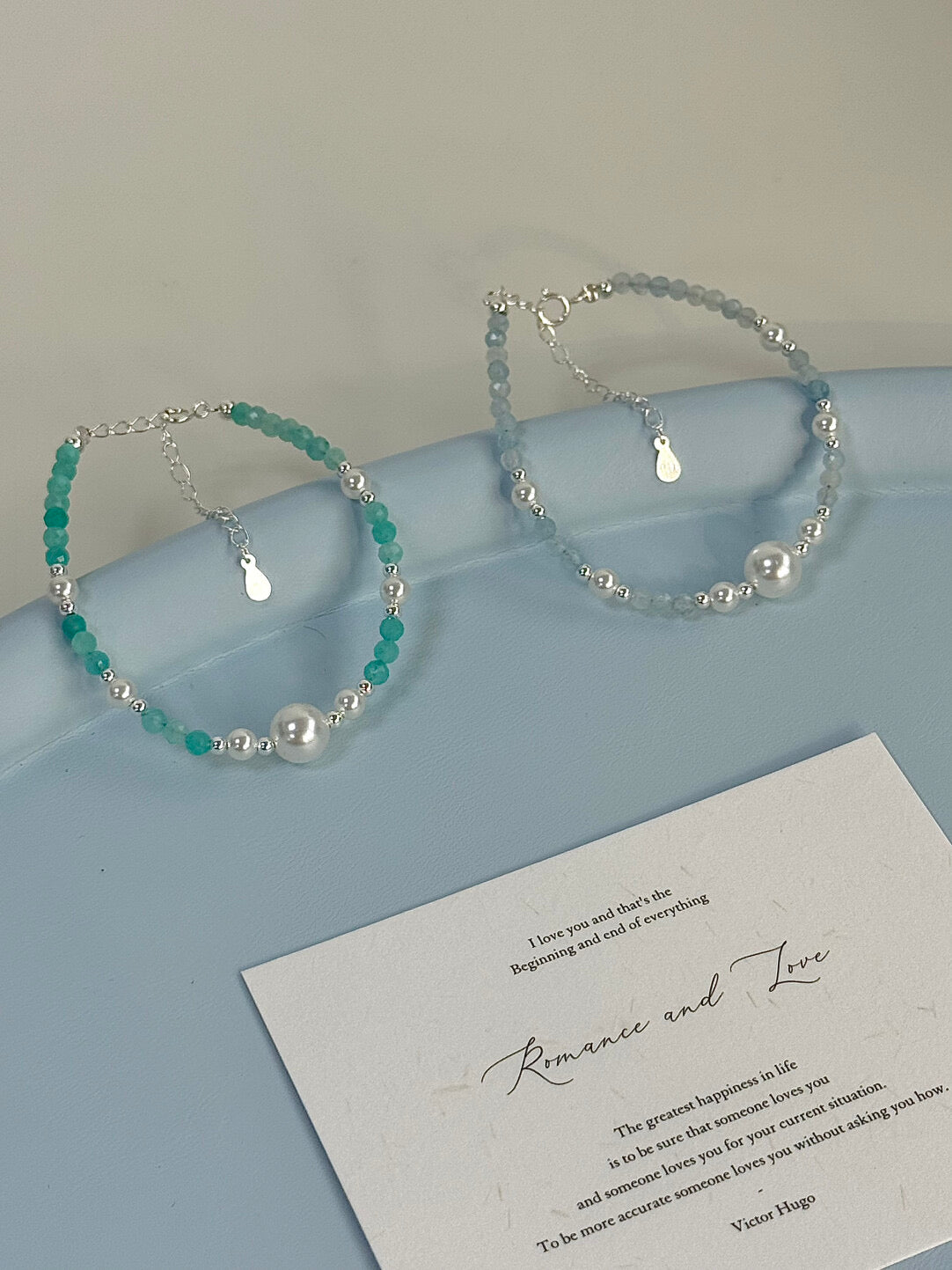 LolaWhite "Morning Dew Ballad" S925 Sterling Silver Pearl Bracelet - Unique Design, Minimalist & Elegant