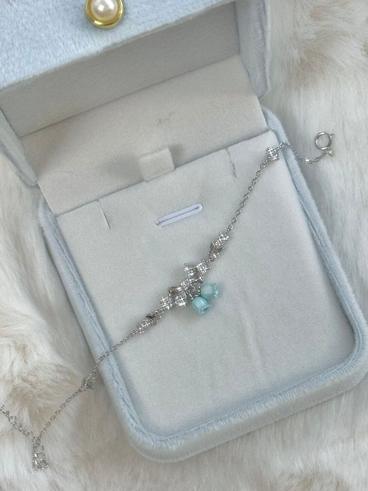 DearLola "Midnight Blue Chime" S925 Sterling Silver Butterfly & Bell Jewelry – Whimsical & Festive